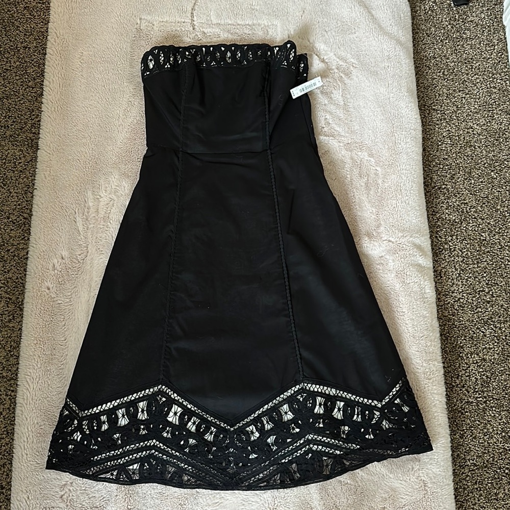 Brand new with tags, White House Black Market strapless cotton dress, size 6